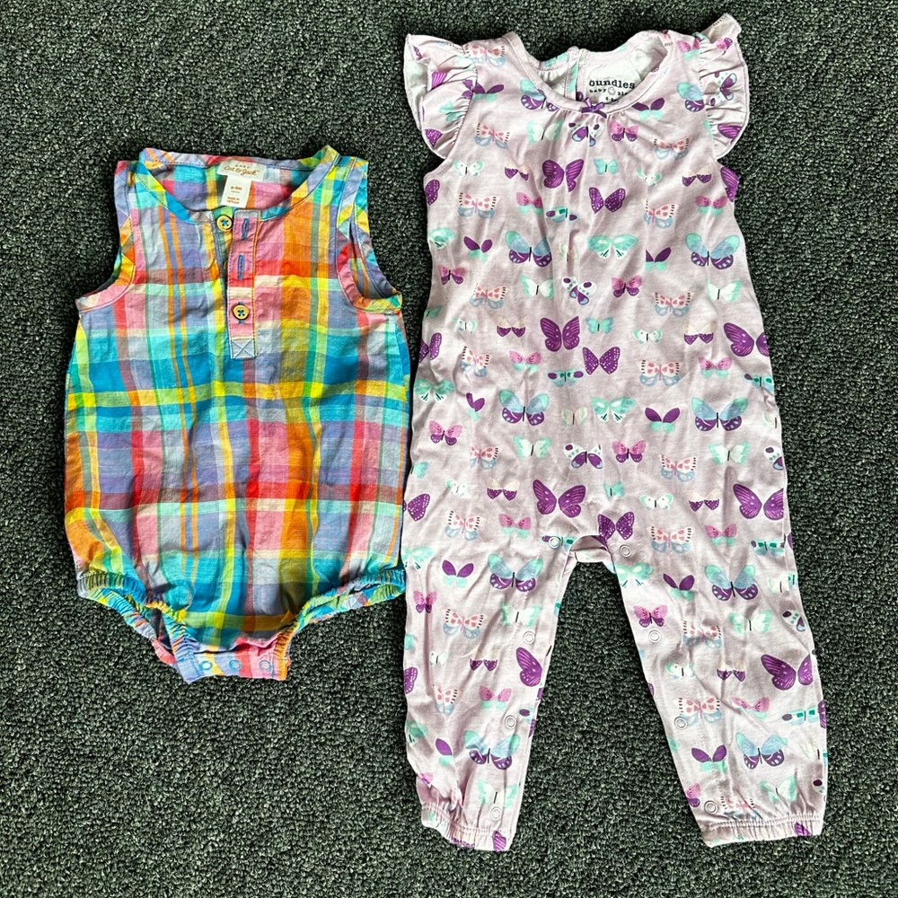 EUC Baby Girl Romper Bundle Size 6-9 months